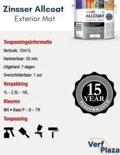 Zinsser Allcoat Exterior Matt