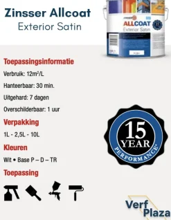 Zinsser Allcoat Exterior Satin